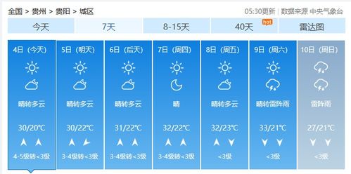 贵州天气预报30天查询（贵州天气预报30天查询一个月）