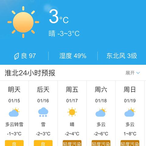 气象预报查看15日天气（准时天气预报）